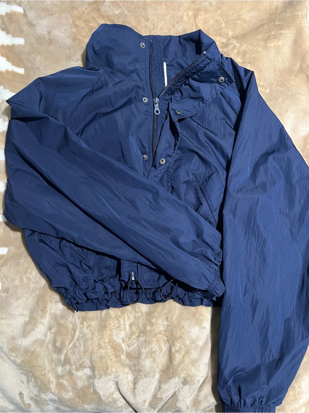 Aerie Offline Navy Blue Windbreaker Jacket